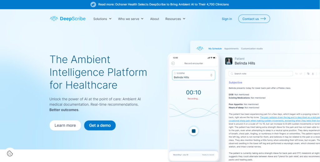 voice recognition for healthcare
